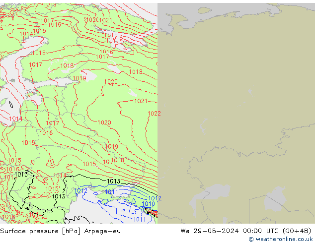 Yer basıncı Arpege-eu Çar 29.05.2024 00 UTC