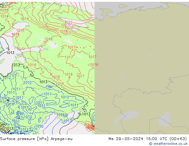 pression de l'air Arpege-eu mer 29.05.2024 15 UTC