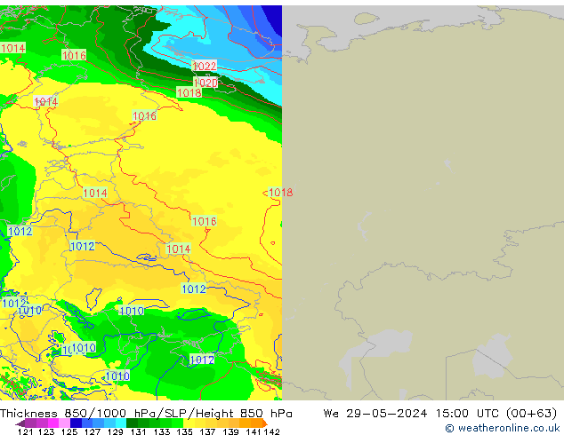 Thck 850-1000 hPa Arpege-eu mer 29.05.2024 15 UTC