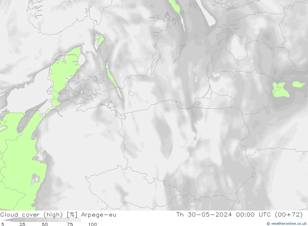 Bulutlar (yüksek) Arpege-eu Per 30.05.2024 00 UTC