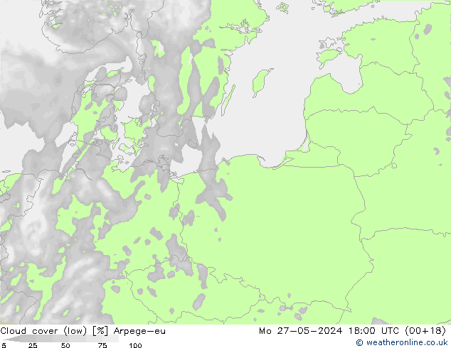 Nuages (bas) Arpege-eu lun 27.05.2024 18 UTC