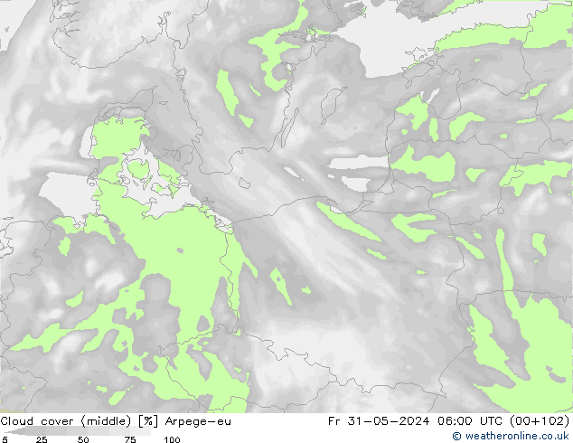 облака (средний) Arpege-eu пт 31.05.2024 06 UTC