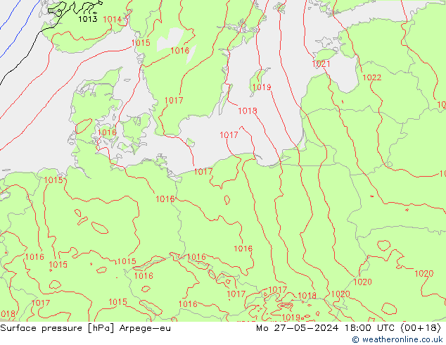 Luchtdruk (Grond) Arpege-eu ma 27.05.2024 18 UTC