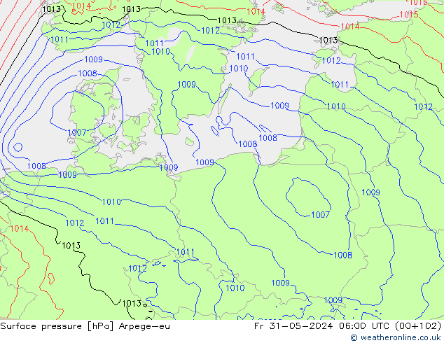 pression de l'air Arpege-eu ven 31.05.2024 06 UTC