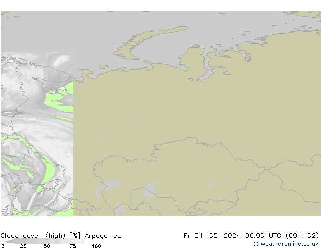 облака (средний) Arpege-eu пт 31.05.2024 06 UTC