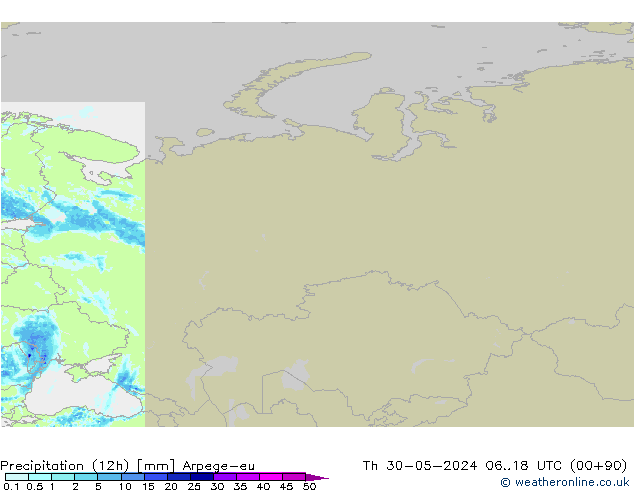 opad (12h) Arpege-eu czw. 30.05.2024 18 UTC