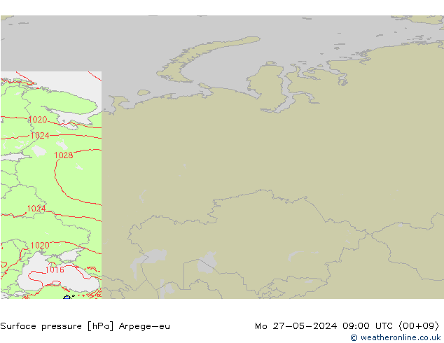 Luchtdruk (Grond) Arpege-eu ma 27.05.2024 09 UTC