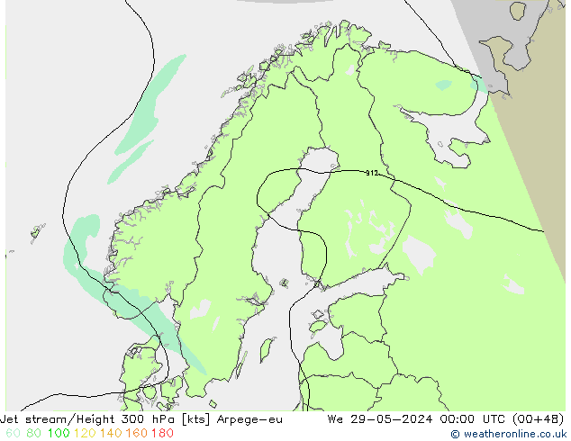 Jet Akımları Arpege-eu Çar 29.05.2024 00 UTC