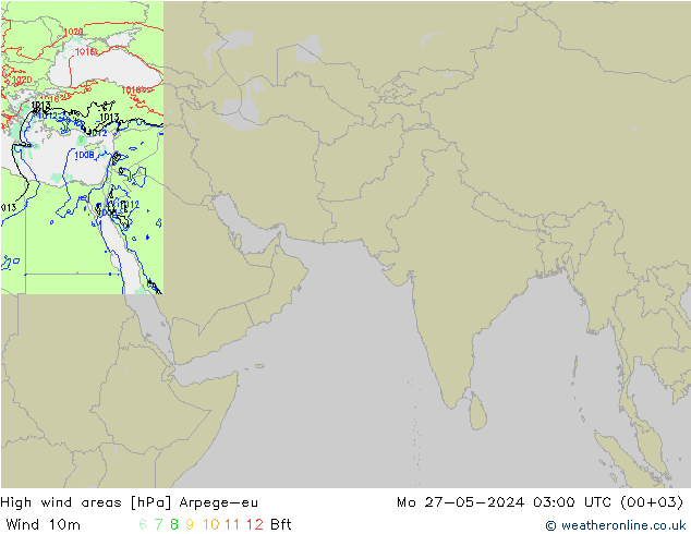 yüksek rüzgarlı alanlar Arpege-eu Pzt 27.05.2024 03 UTC
