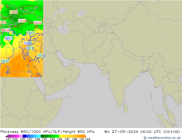 Thck 850-1000 hPa Arpege-eu 星期一 27.05.2024 06 UTC