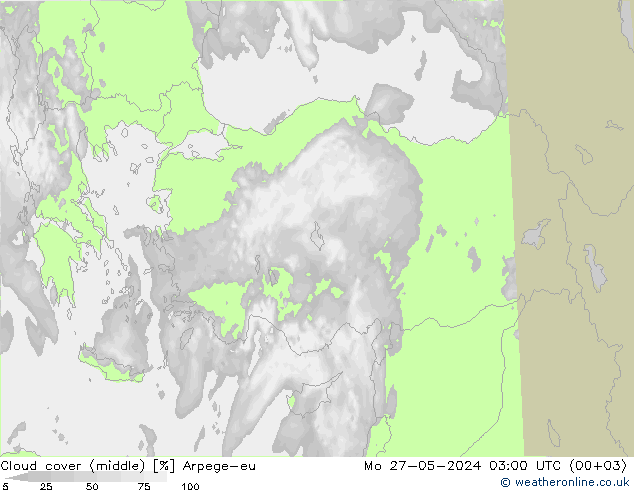 Nubi medie Arpege-eu lun 27.05.2024 03 UTC