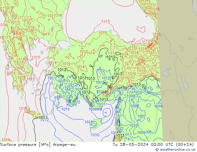 Pressione al suolo Arpege-eu mar 28.05.2024 00 UTC