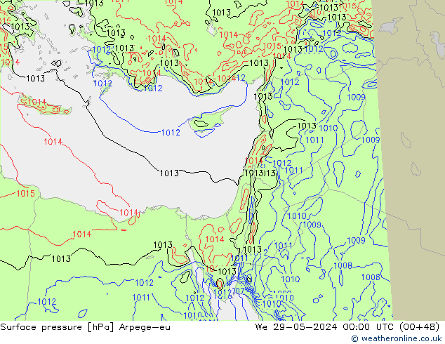 Bodendruck Arpege-eu Mi 29.05.2024 00 UTC