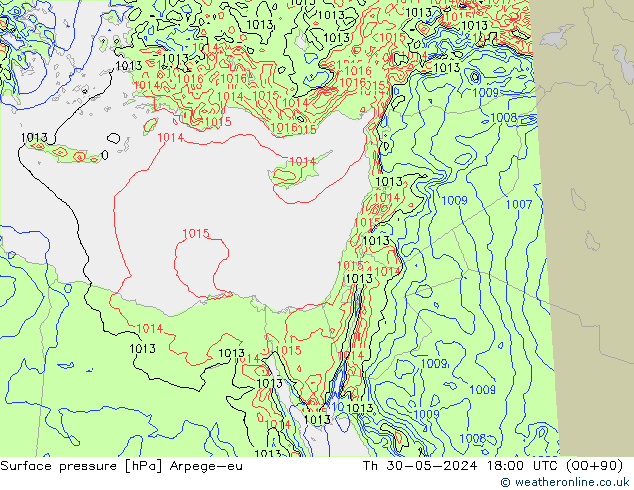 ciśnienie Arpege-eu czw. 30.05.2024 18 UTC