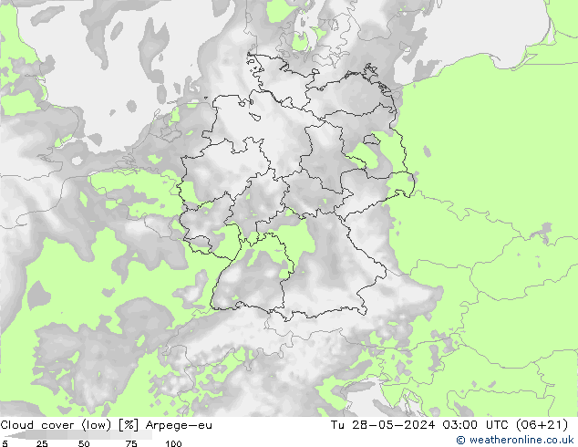 Wolken (tief) Arpege-eu Di 28.05.2024 03 UTC