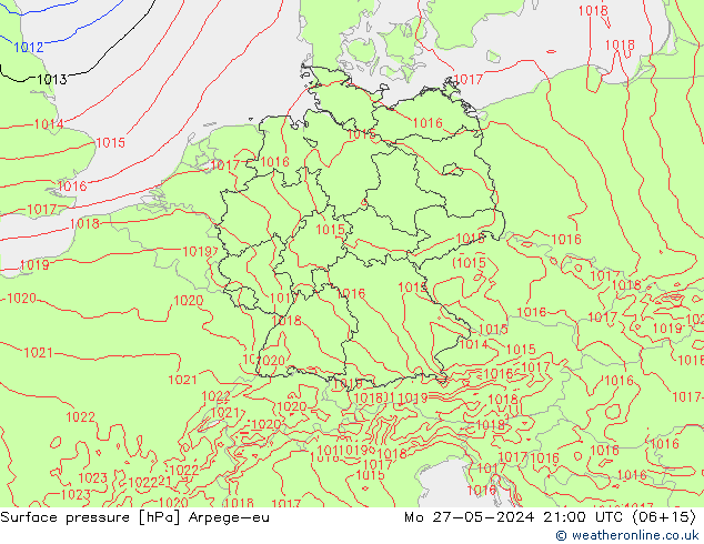 Yer basıncı Arpege-eu Pzt 27.05.2024 21 UTC