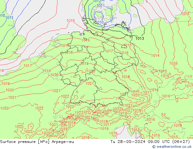 ciśnienie Arpege-eu wto. 28.05.2024 09 UTC