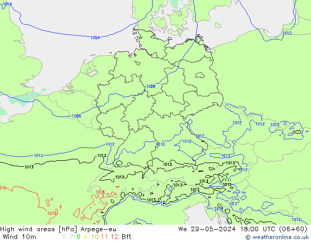 Izotacha Arpege-eu śro. 29.05.2024 18 UTC