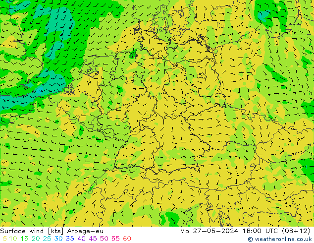 Bodenwind Arpege-eu Mo 27.05.2024 18 UTC