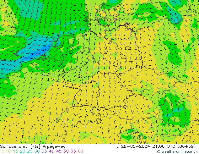  10 m Arpege-eu  28.05.2024 21 UTC