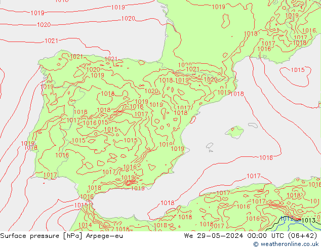 Yer basıncı Arpege-eu Çar 29.05.2024 00 UTC