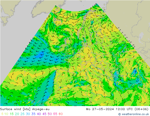 Rüzgar 10 m Arpege-eu Pzt 27.05.2024 12 UTC