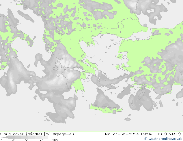 облака (средний) Arpege-eu пн 27.05.2024 09 UTC