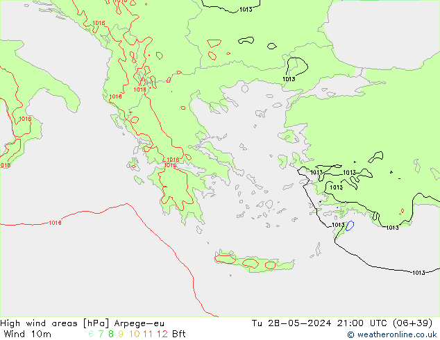 Windvelden Arpege-eu di 28.05.2024 21 UTC