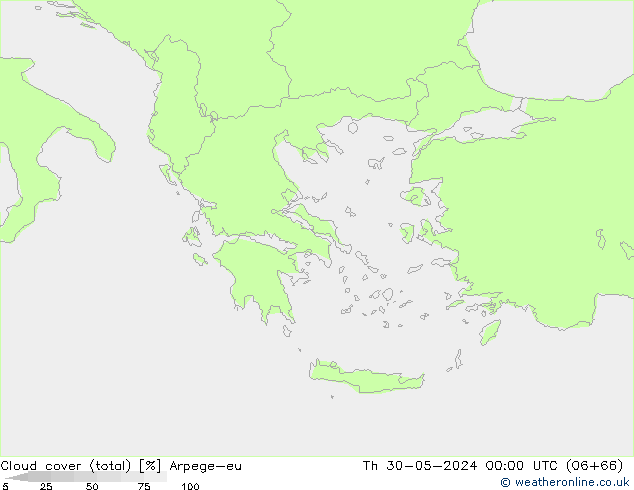 Bulutlar (toplam) Arpege-eu Per 30.05.2024 00 UTC