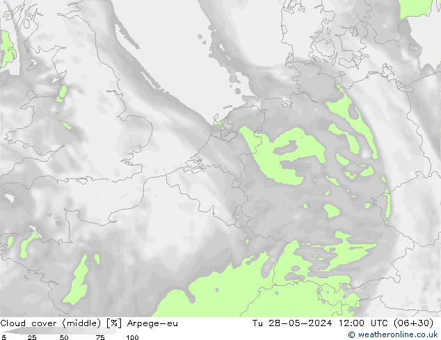 облака (средний) Arpege-eu вт 28.05.2024 12 UTC