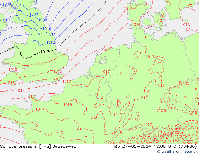 Luchtdruk (Grond) Arpege-eu ma 27.05.2024 12 UTC