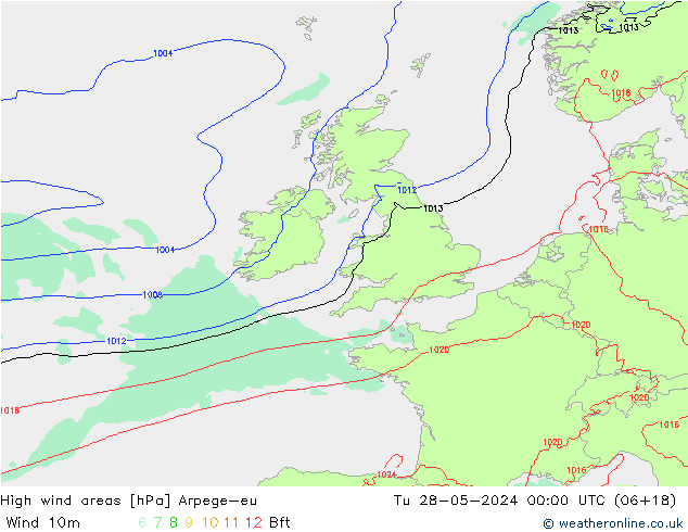 Izotacha Arpege-eu wto. 28.05.2024 00 UTC