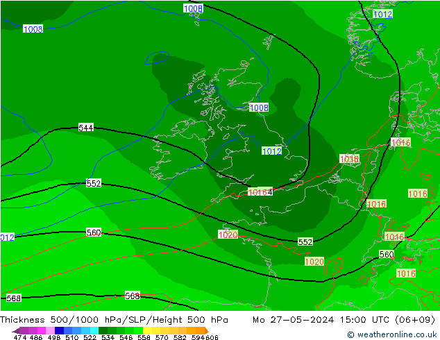 Thck 500-1000hPa Arpege-eu pon. 27.05.2024 15 UTC