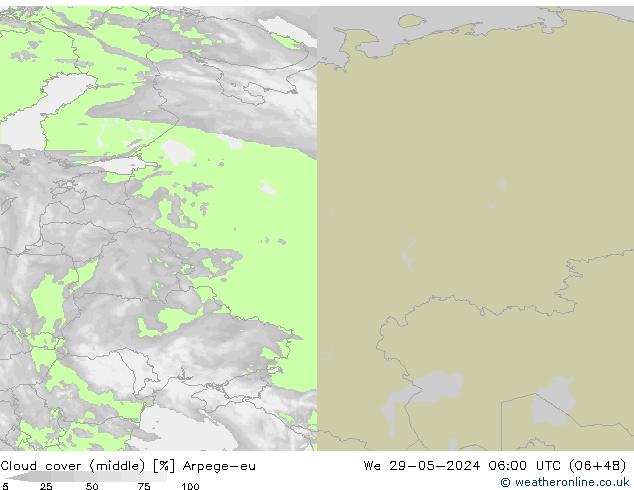 Bulutlar (orta) Arpege-eu Çar 29.05.2024 06 UTC