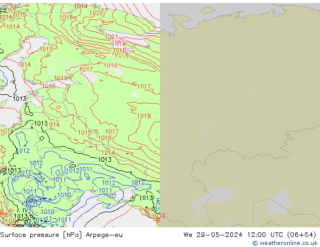 Surface pressure Arpege-eu We 29.05.2024 12 UTC