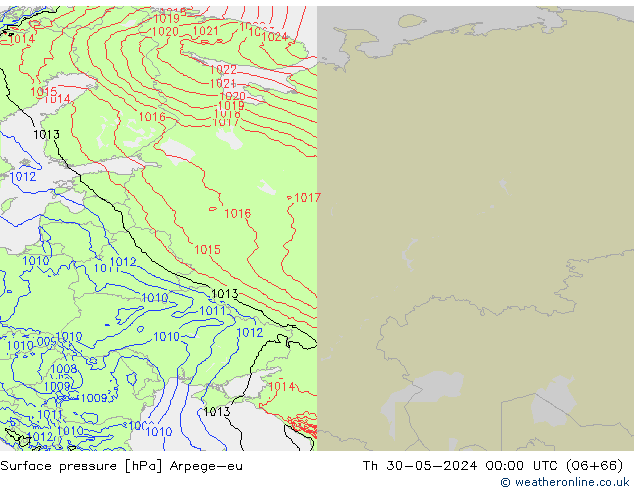 pressão do solo Arpege-eu Qui 30.05.2024 00 UTC