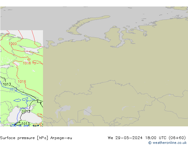 Yer basıncı Arpege-eu Çar 29.05.2024 18 UTC