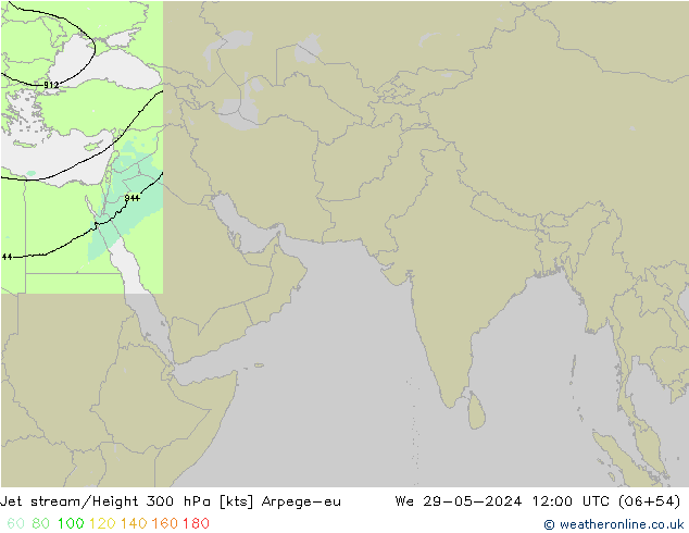 Jet Akımları Arpege-eu Çar 29.05.2024 12 UTC