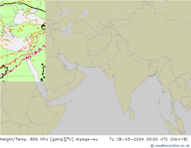 Height/Temp. 850 hPa Arpege-eu mar 28.05.2024 00 UTC