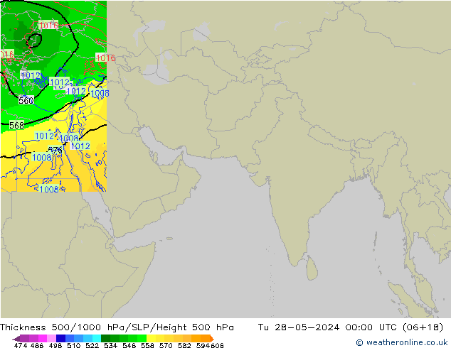 Thck 500-1000hPa Arpege-eu mar 28.05.2024 00 UTC