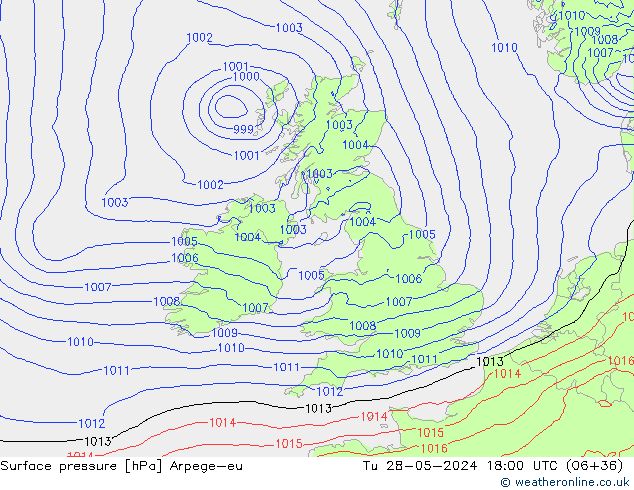 ciśnienie Arpege-eu wto. 28.05.2024 18 UTC