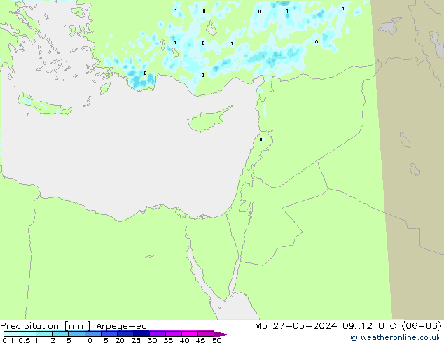 precipitação Arpege-eu Seg 27.05.2024 12 UTC