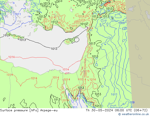 ciśnienie Arpege-eu czw. 30.05.2024 06 UTC