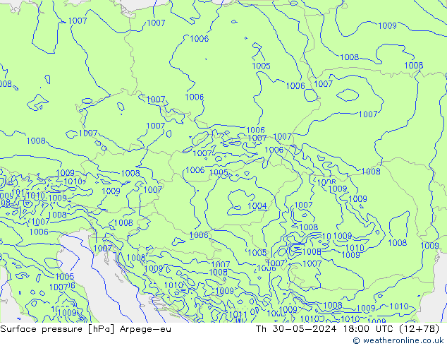 Yer basıncı Arpege-eu Per 30.05.2024 18 UTC