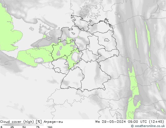 облака (средний) Arpege-eu ср 29.05.2024 09 UTC