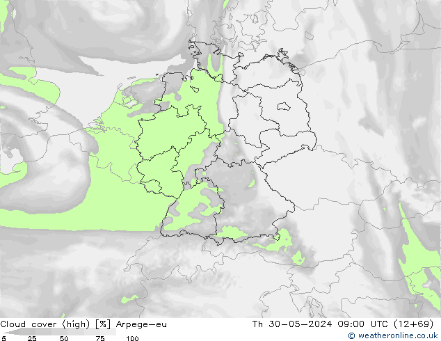 Bulutlar (yüksek) Arpege-eu Per 30.05.2024 09 UTC