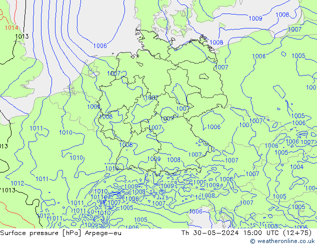 Yer basıncı Arpege-eu Per 30.05.2024 15 UTC