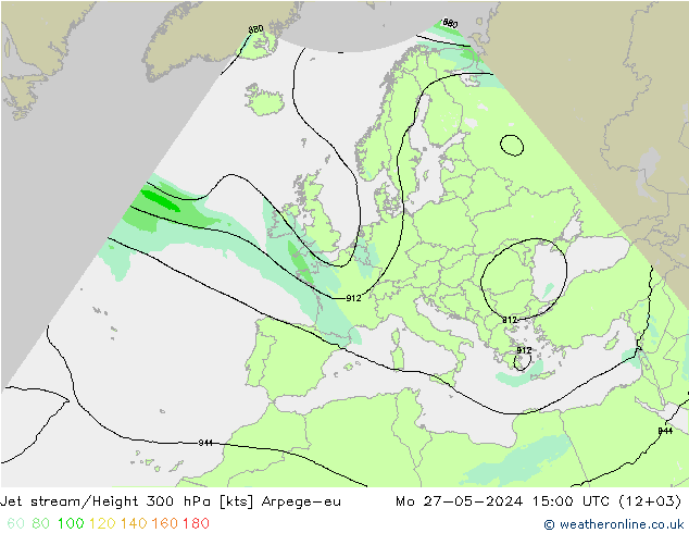 高速氣流 Arpege-eu 星期一 27.05.2024 15 UTC