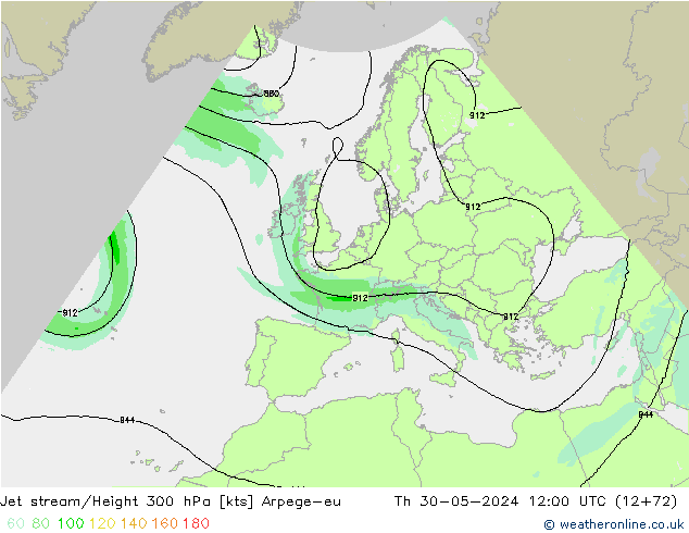 Prąd strumieniowy Arpege-eu czw. 30.05.2024 12 UTC