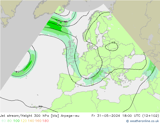 Courant-jet Arpege-eu ven 31.05.2024 18 UTC